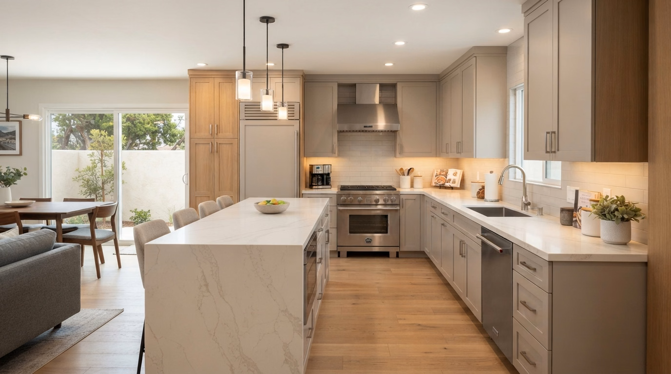 Open Concept Kitchen in San Diego County.