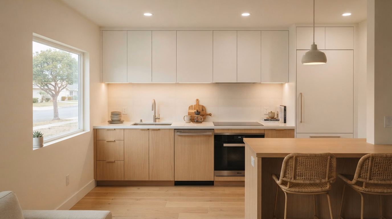 Scandinavian Minimalist for San Diego County kitchen design.