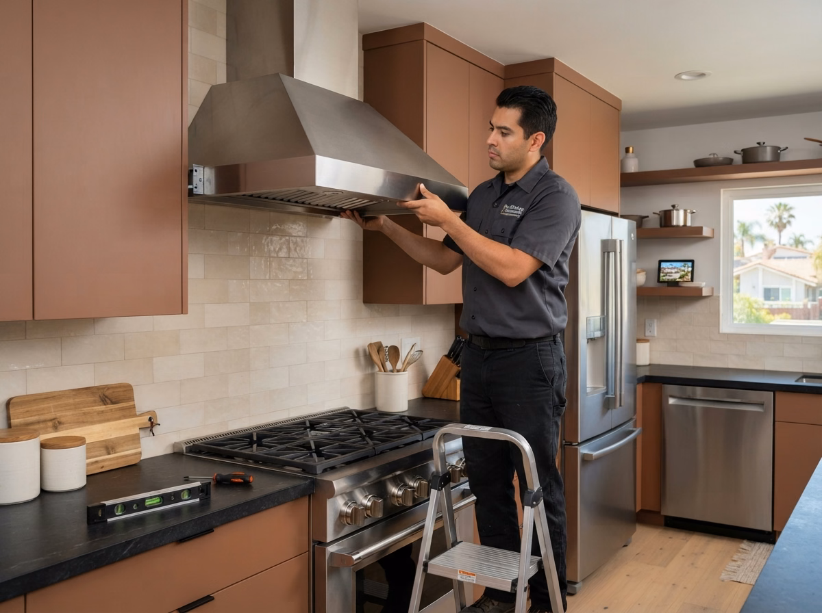 Range Hood Ventilation Installation in San Diego County.