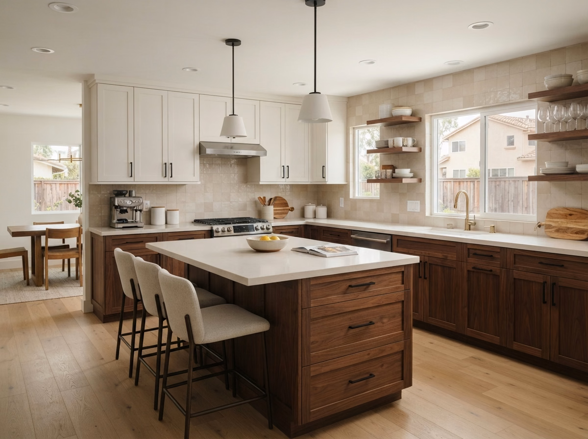 Two Tone Cabinet Style in San Diego County.