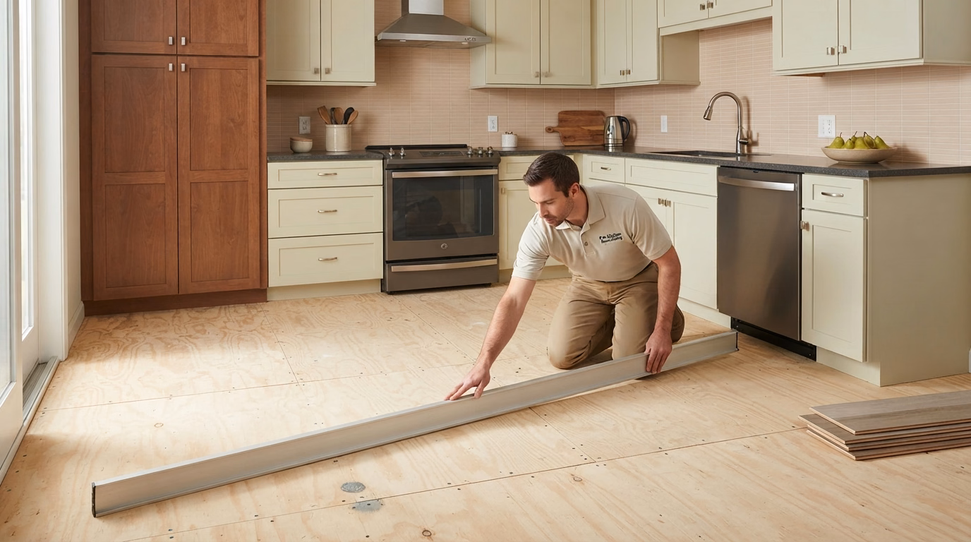Kitchen Flooring Installation Process in San Diego County.
