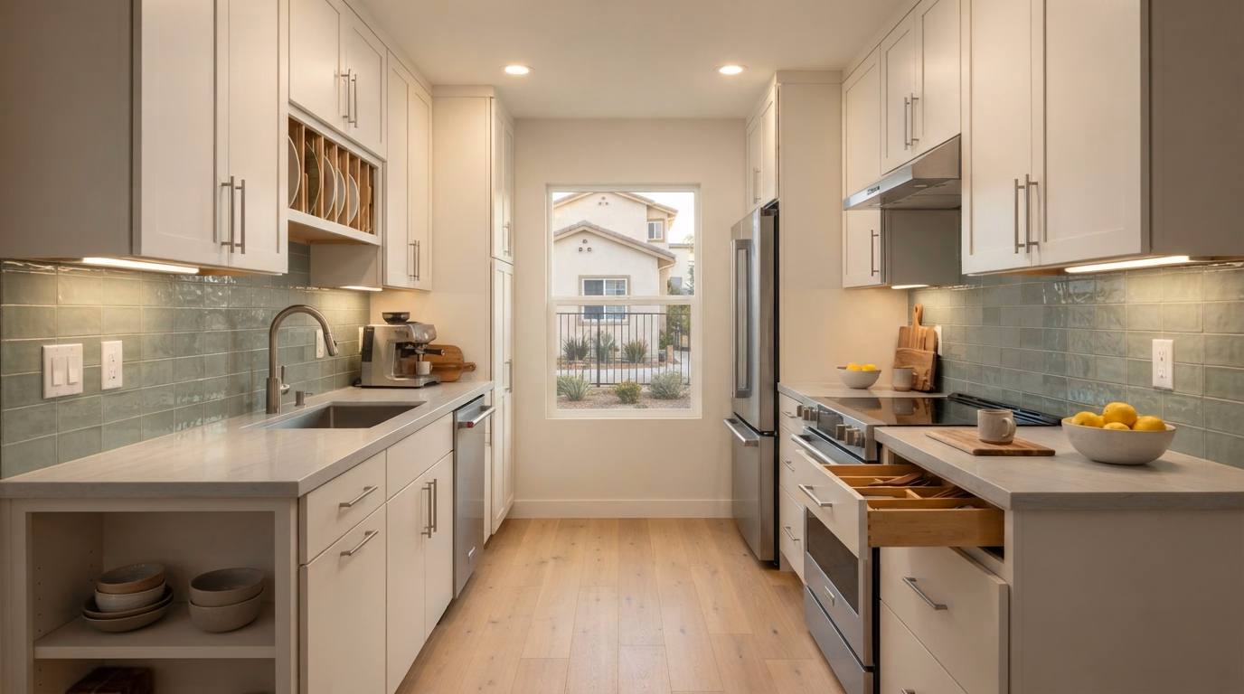 Small kitchen remodel in San Diego County.