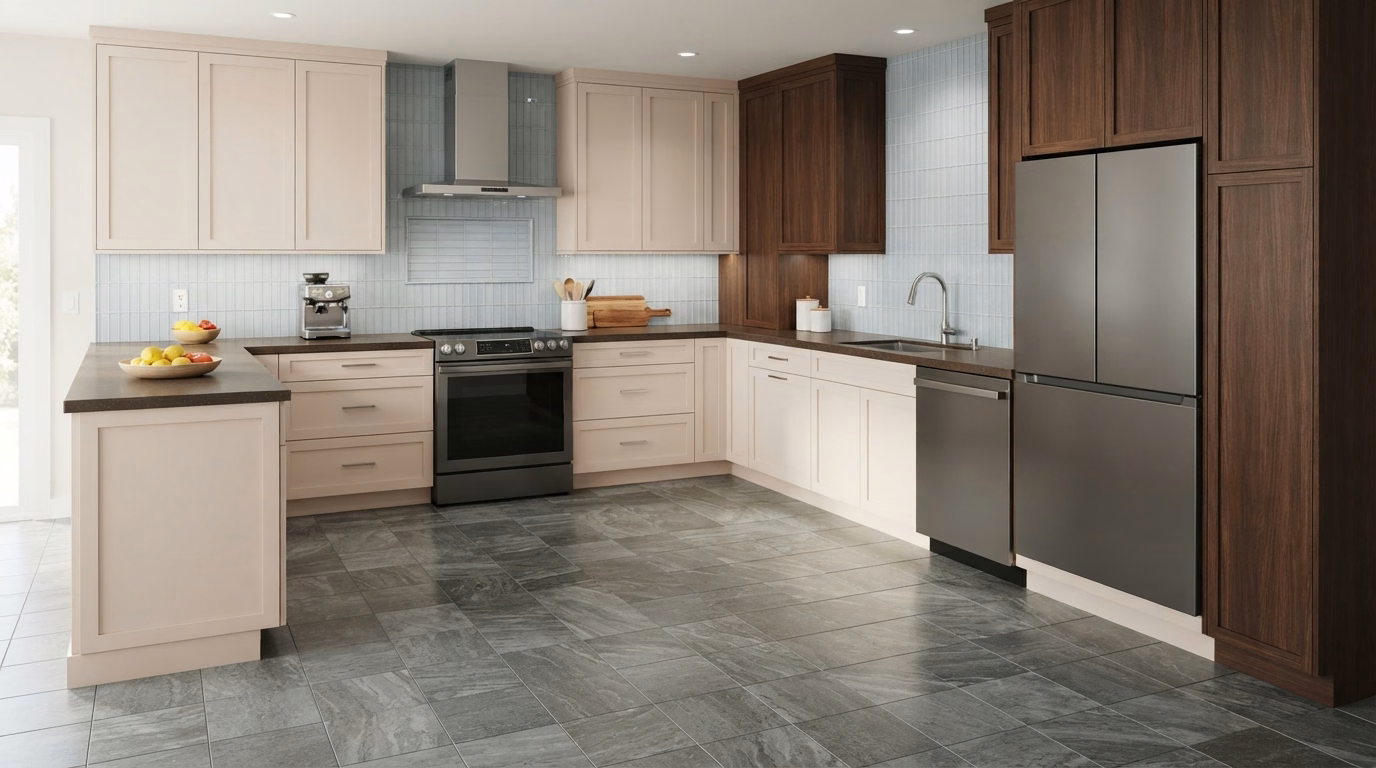 Kitchen Flooring Tile Backsplash Services in San Diego County.