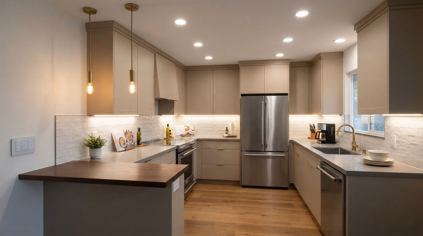 Kitchen Lighting Services in San Diego County.